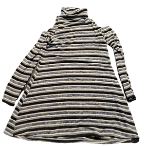 Soft & Sexy Cold Shoulder Dress or Tunic Blue Striped M